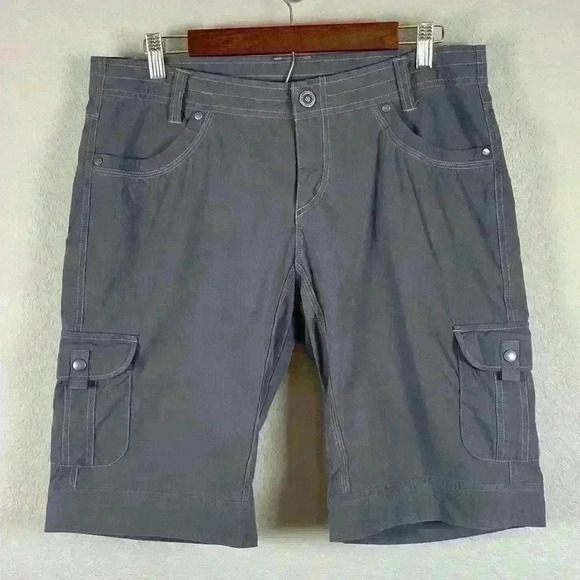 Kuhl Splash Cargo Hiking Shorts Gray Side Pockets Women's Size 12 - Picture 2 of 13